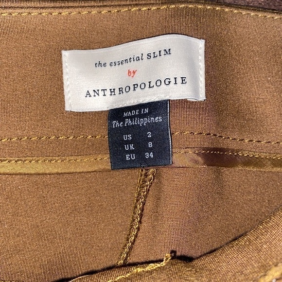 ANTHROPOLOGY Essential slim pants with zipper detail on legs Size 2 - Picture 6 of 12